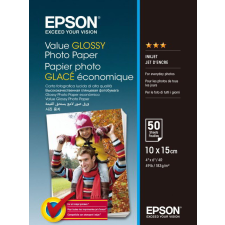 Epson C13S400038 10x15 Value Glossy Fényes Fotópapír (50 db/csomag) fotópapír