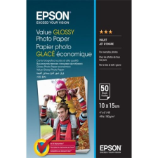 Epson Fotópapír Value Glossy Photo Paper - 10x15cm - 100 Lap fotópapír