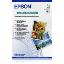Epson matt archiváló fotópapír (A3, 50 lap 192g) (C13S041344) fotópapír