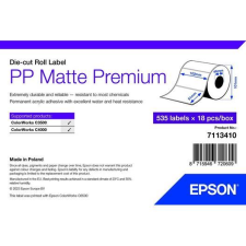 Epson PP Matte Label Premium, Die-cut címkenyomtató tekercspapír 102mm x 51mm, 535 címke (7113410) (epson7113410) információs címke