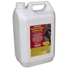 Equimins Glow &amp; Shine Omega Oil lovaknak 5 l lófelszerelés