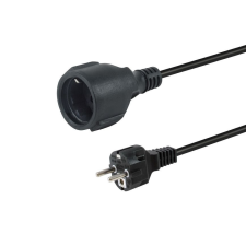 Equip 112182 Fekete 5 M CEE7/7 CEE7/3 kábel és adapter