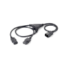 Equip 112210 tápkábel Fekete 1,6 M C14 csatlakozó 2 x C13 csatlakozó (112210)