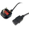 Equip 112300 tápkábel Fekete 2 M BS 1363 C13 csatlakozó (112300)