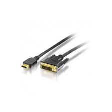 Equip 119322 HDMI - DVI kábel, aranyozott, 2m kábel és adapter