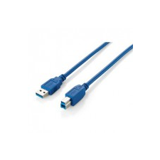 Equip 128292 USB 3.0 A-B kábel, apa/apa, duplán árnyékolt, 1, 8m kábel és adapter