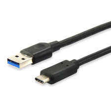 Equip 12834107 USB kábel 1 M USB 3.2 Gen 2 (3.1 Gen 2) USB A USB C Fekete kábel és adapter