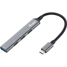 Equip 128961 hálózati csatlakozó USB 3.2 Gen 1 (3.1 Gen 1) Type-C 5000 Mbit/s Fekete, Szürke (128961) hub és switch