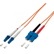 Equip 254323 optikai patch kábel LC/ST Duplex 3m - Narancssárga kábel és adapter