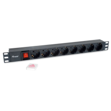 Equip 333283 19" PDU, 8 csatlakozó, 1U, kapcsoló szerver