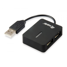 Equip 4 Ports Travel USB Hub Black hub és switch