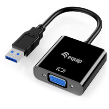 Equip Adapter USB3.0-> VGA HD15      1920x1080/60Hz 0.15m sw (133384) kábel és adapter
