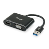 Equip Adapter, USB 3.2-VGA/HDMI, EQUIP