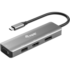 Equip Adapter USB-C -> HDMI/DisplayPort/VGA 4K/1080P/60Hz gr (133485) kábel és adapter