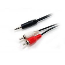 Equip Audio cable 3,5 mm jack - 2xRCA 2,5m Black kábel és adapter