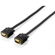 Equip D-Sub15 apa - D-Sub15 anya Hosszabbítókábel 1.80m Fekete kábel és adapter