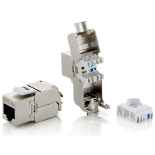 Equip Keystone - 767221 (Cat6A, árnyékolt, tool-free) 8db/csomag kábel és adapter