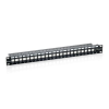 Equip Keystone Patch Panel 24 port, Cat6, 1U, árnyékolatlan, fekete (769224) (e769224) - Kiegészítők