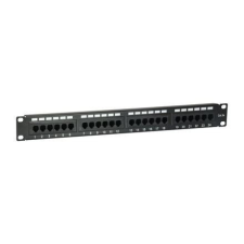 Equip Patch panel 24 port, Cat5e, 1U, árnyékolatlan, fekete (235325) egyéb hálózati eszköz