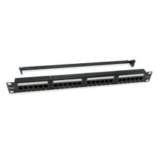 Equip Patch panel 24 port, Cat6, árnyékolatlan, fekete (135426) (e135426) asztali számítógép kellék