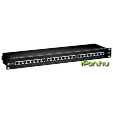 Equip Patch panel - 326424 (24 port, Cat6, 1U, árnyékolt, fekete) egyéb hálózati eszköz