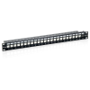 Equip Patchpanel 24x Cat6 19" FTP 1HE Keystone Montage    sw (769124)
