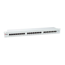 Equip Patchpanel 24x RJ45 Cat6  19" FTP 1HE ISO/IEC hellgrau (326325) asztali számítógép kellék