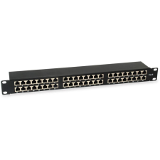 Equip Patchpanel 48x RJ45 Cat6  19" FTP 1HE ISO/IEC schwarz (326449) asztali számítógép kellék