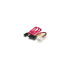 Equip Stromkabel  SATA 15+7pol Bu > 4pin+SATA 7pin St/B Polybeutel (112054) kábel és adapter