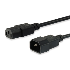 Equip Tápkábel - 112101 (PC tápkábel hosszabbító, IEC 320, fekete, 3m) kábel és adapter