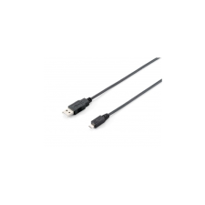 Equip - USB A - Micro USB összekötő kábel 1m - Fekete kábel és adapter