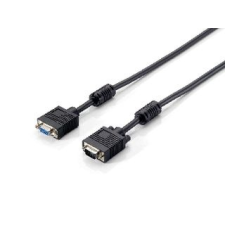 Equip VGA kábel HD15 apa/anya  ferrit gyűrűvel  1.8m  fekete kábel és adapter