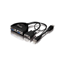 Equip vga video-splitter - 332521 (2 port, vga+usb audio, 450mhz, fekete) kábel és adapter