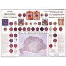  Erdély és a kiváltságos területek címerei és pecsétjei, fóliázott-lécezett ecset, festék