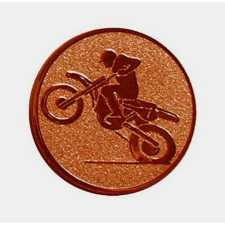  Érembetét 075 bronz színű 25mm motor ajándéktárgy