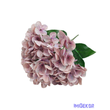  Erezett gumis szirmú hortenzia 5ágú csokor 46cm - Fáradt Lila dekorációs kellék