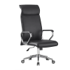  Ergonomikus Irodai Szék – Ökobőr  Krómozott Lábazat, Állítható Magasság 9024H