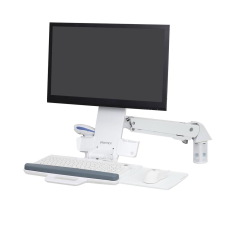 Ergotron StyleView Sit-Stand kombinált monitortartó 24" fehér (45-266-216) (45-266-216) - Monitor állványok, fali konzolok monitor kellék