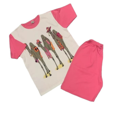 Erkan Nyári pizsama shorttal 128-134 - Pink/Krém Tevés (KIÁRUSÍTÁS) gyerek hálóing, pizsama