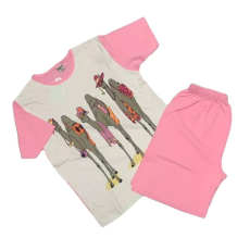 Erkan Nyári pizsama shorttal 128-134 - Rózsaszín/Krém Tevés - Kiárusítás