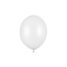  Erős Lufi 27cm Metál tiszta fehér (100 db) party kellék