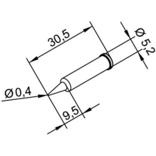 Ersa 102 pákahegy, forrasztóhegy 102 PD LF ceruza formájú hegy 0.4 mm (102 PD LF 04) forrasztási tartozék