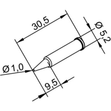 Ersa 102 pákahegy, forrasztóhegy 102 PD LF ceruza formájú hegy 1.0 mm (102 PD LF 10) forrasztási tartozék