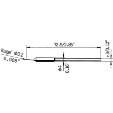 Ersa 212 pákahegy, forrasztóhegy 212 SD LF ceruza formájú hegy 0.2 mm (0212SD) forrasztási tartozék