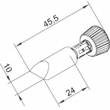 Ersa Pákahegy, véső forma 10 mm, Ersa 0102CDLF100/SB (0102CDLF100/SB) forrasztási tartozék