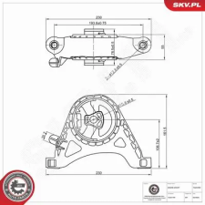 ESEN SKV felfüggesztés, motor 75SKV092 autóalkatrész