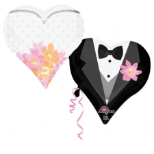 Esküvő Heart fólia lufi 76 cm party kellék
