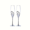  Esküvői pezsgőspohár szett ezüst szív motívummal – 200 ml XK277624