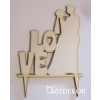  Esküvői tortadísz, Love és vőlegény-menyasszony