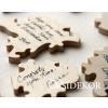  Esküvői vendégkönyv, fa puzzle, 100 db-os, torta